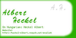 albert heckel business card